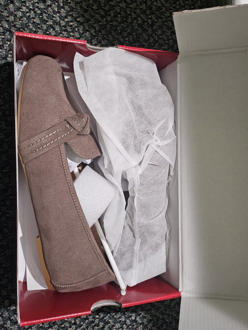 Journee Collection Taupe Suede-Look Loafers